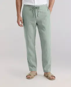 Linen-Blend Core Drawstring Pants