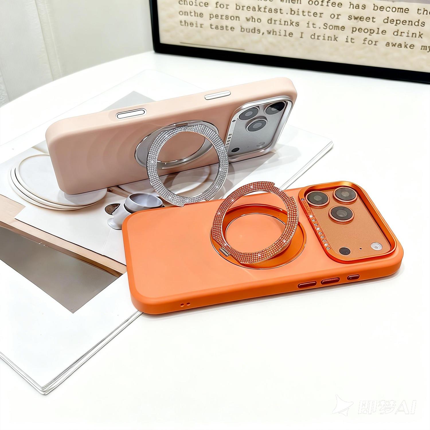 Magnetic Phone Ring Holder for 17 Pro Max 17Pro Case, 360 Rotation Ring Stand, Compatible with Mag-Safe, Military Grade Drop Tested