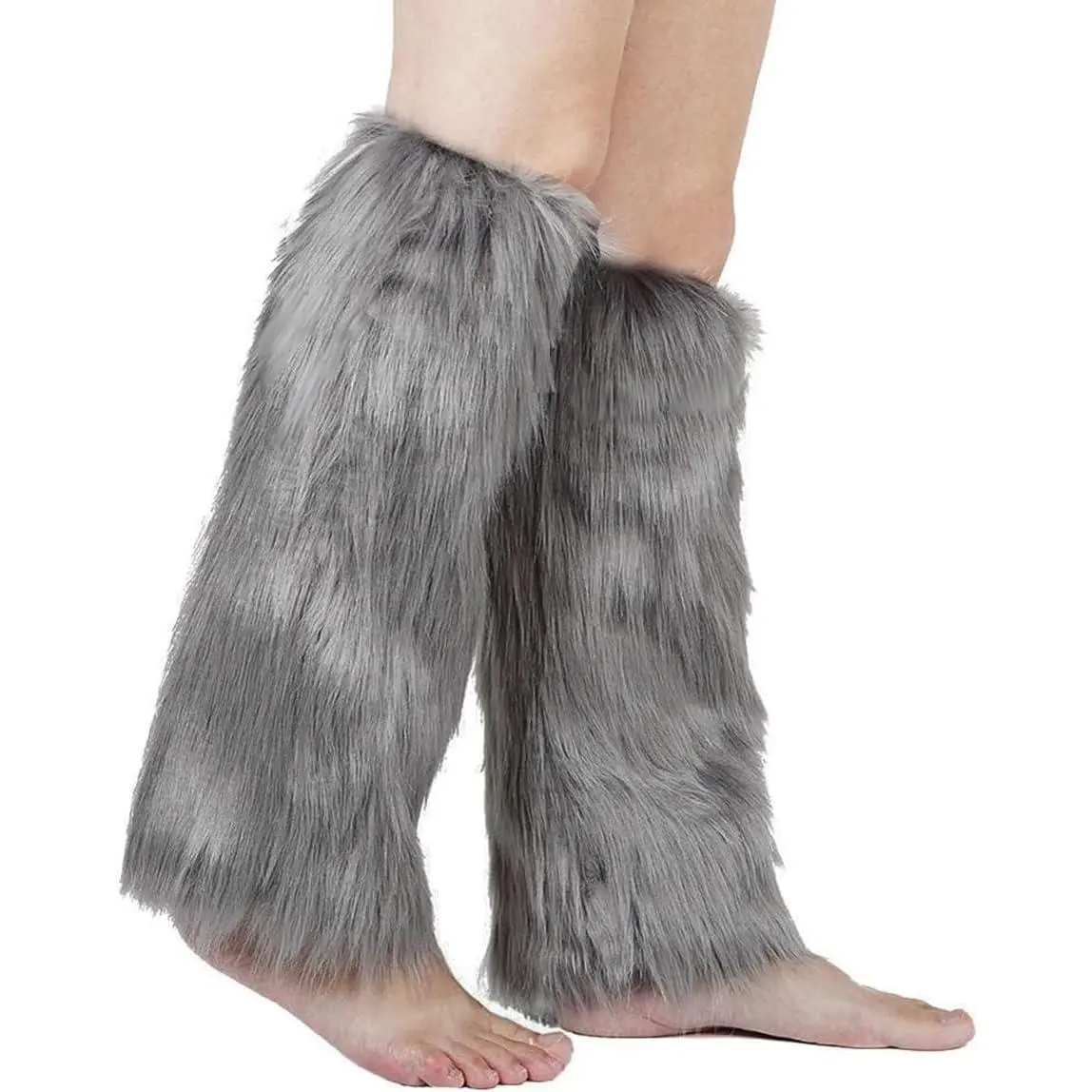 Faux Fur Leg Warmer Warm Fuzzy Boot Covers Winter Fur Boot Covers for Women Christmas, Halloween Party Accessory