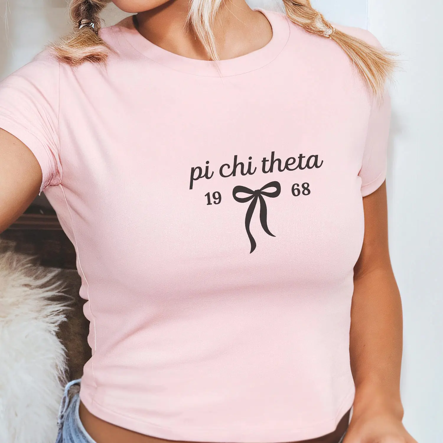 Custom Coquette Sorority Shirt Y2k Baby Tee Personalized Sorority Merch, Personalized Sorority Merch Top, Custom Sorority Crop Tank Top, Custom Girl's Trip