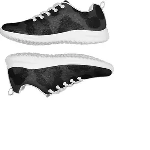 Stylish Black Panther Spot Pattern Shoes