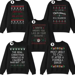 Funny Christmas Office Sweaters, Ugly Christmas Sweatshirt, Work Party Gifts, Holiday Coworker Sweatshirt, Xmas Staff Outfit