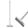 3-In-1 Bathroom Floor Brush Set, Long Handle Hard Bristle Scrubber for Grout & Tub Cleaning, Durable Household Toilet Cleaner Tool, Bathroom Cleaning Tools, Home Goods