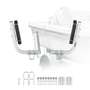 VEVOR Boat Trailer Guides, 18.5 in/20.5 in Height Adjustable Trailers Guide, 2PCS Thickened High-Duty Steel Trailer Guide-Ons with Smooth Roller Guidance, for V-Hull Boats, Small to Mid-Size Boats