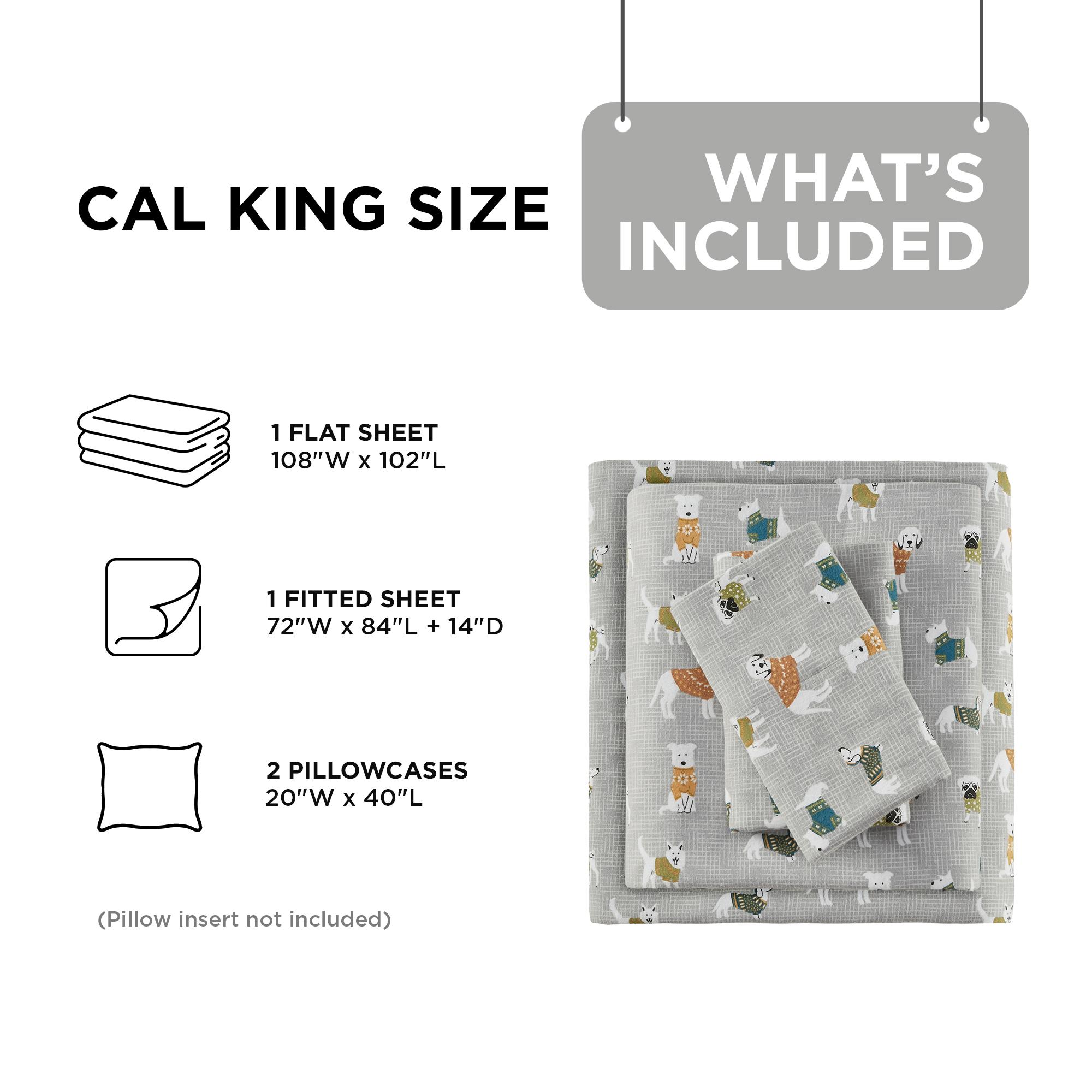 MAIN STREET Cozy Cotton Flannel Printed Sheet Set with Comfortable Design and Soft Fabric