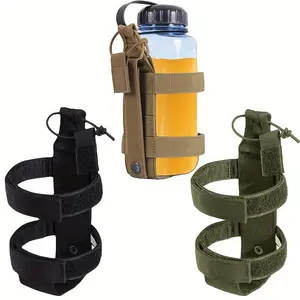 1 Count Portable Adjustable Black Water Bottle Holder Pouch: Hydration Fit Drinkware Accessory For Outdoor Sports