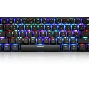 MOTOSPEED CK61 RGB Mechanical Gaming Keyboard Switches Keyboard 61 Keys Anti-ghosting with Backlight for Gaming Black