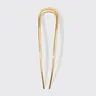 Metal Enamel French Hair Pin - Gold