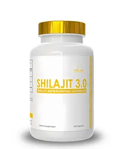 Shilajit 3.0 For Men | 120 Capsules | w/ ashwaghanda and lions main | Raise testosterone, for male sexual health and infertility, Energy and Focus | Shilajit resin Himalayan superfood | Purity lab tested | 85 minerals + fulvic acid
