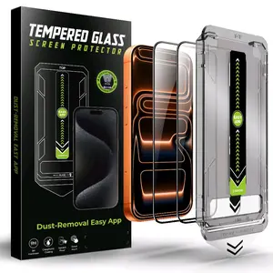 3 Packs For iPhone 17 Pro Max Tempered Glass Screen Protector with Dust-Removal Easy App for iPhone 17 Pro Max - 9H Hardness, Easy Install, Anti-Scratch