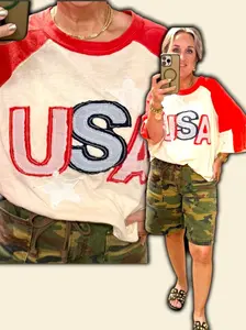 The All American USA patch work T-Shirt