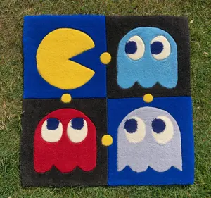 Handmade Rug Pac Man 24″ x 24″
