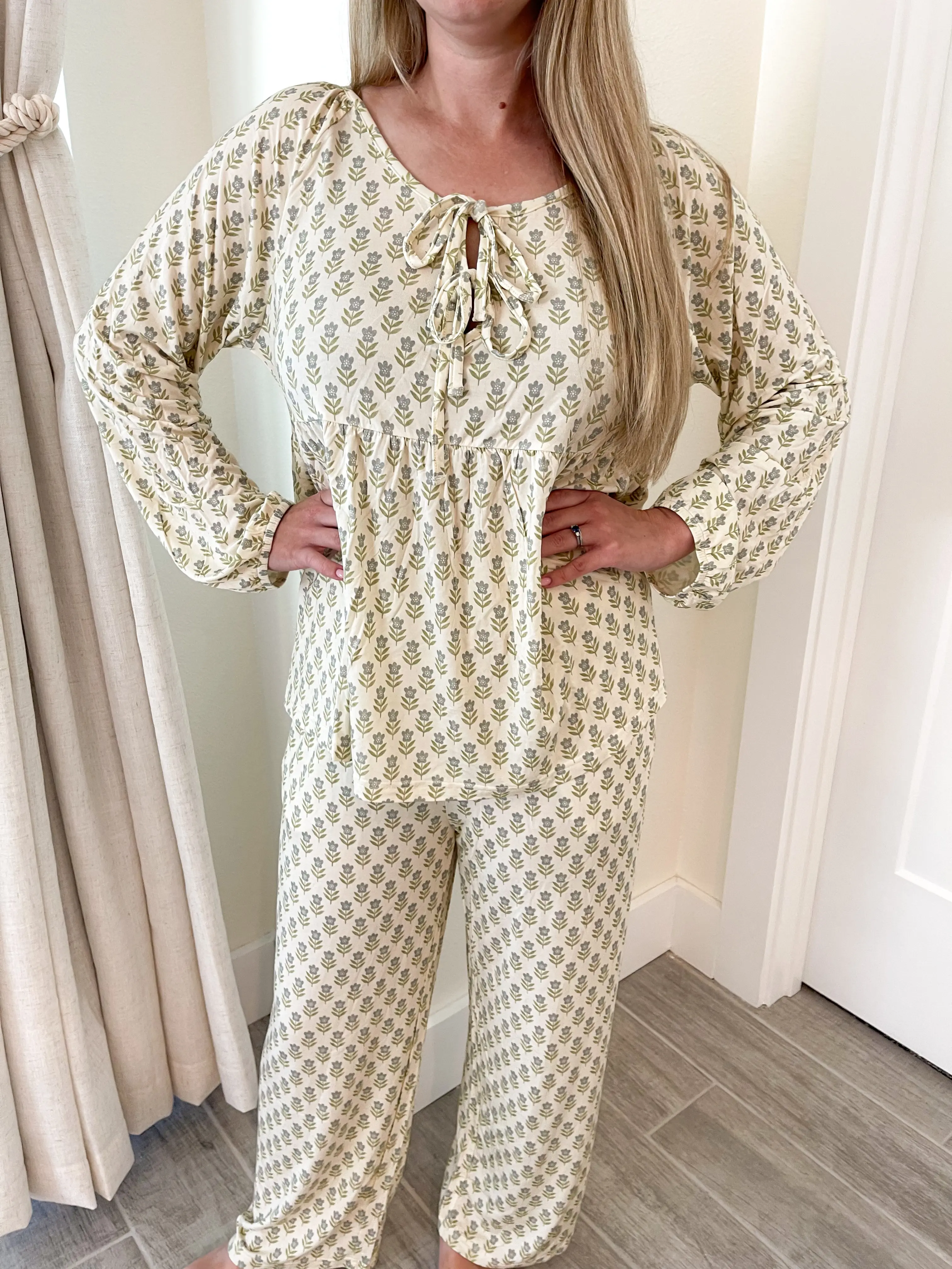 Women's Bamboo PJ Lounge Set (Willow Garden)