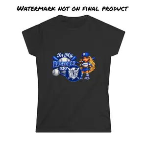 In My Baseball Era Women's Tee — Cute Girl Baseball Graphic Shirt