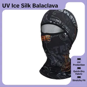 Ice Silk Sun Protection Balaclava Face Mask for Men & Women Cycling Motorcycle Helmets Full Face UV Protection Windproof Mask summervibes, outdoor sun hat,full face mask balaclava,summer sun protection