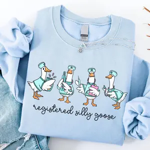 Registered Nurse Goose Sweatshirt, Silly Goose Nurse T-Shirt, Funny Nurse Sweatshirt, RN Nurse Sweatshirt, Registered Nurse Sweater Women