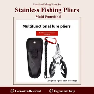 Multifunctional micro-object Luya clamp fish controller stainless steel fishing line opening steel ring fishing pliers scissors hook picker,fishing stuff tiktokshopspringglowup