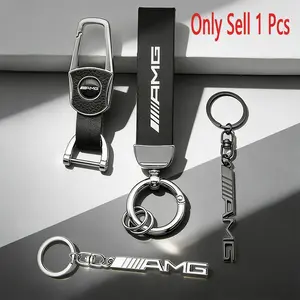 3D Metal Leather Car Logo Keychain, Braided Rope Key Chain for Mercedes Amg C200 C260 C300 W108 W124 W126 W140 W168 W169 W176