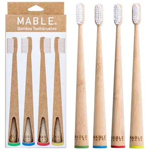 Bamboo Toothbrushes - 4 Pack