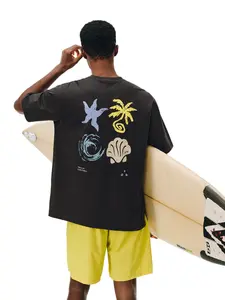 FPA Men's Summer Vacation Color-Block T-Shirt – Crew Neck, Breathable, Short Sleeve, Outdoor Athletic Shirt