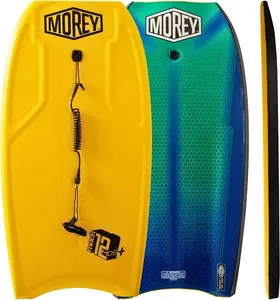 MOREY® Boogie Board. Mach 12 MDS, 42.5" Bodyboard. Dynamic Speed Body Boards for Beach, for All Skill Levels, Embedded Fiberglass Stringer, with Coil Leash. Re-Engineered 2026 Model