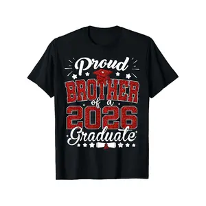 Proud Brother of A 2026 Graduate Senior 2026 Graduation T-Shirt, Unisex - Fall Winter, Halloween, Christmas, Thanksgiving Day, Veterans Day Graduation Season Gifts for Parents, Friends, Family And Coworkers(Only Shirt)