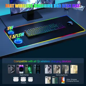 2026 new Nuevo modelo mejorado-XXL New RGB Glowing Colorful Waterproof Mouse Pad Gaming Desk Mat Computer Gaming Mat Waterproof Laptop Writing Pad for Office, Home, Extended Mousepad, Gaming Items outdoorfun