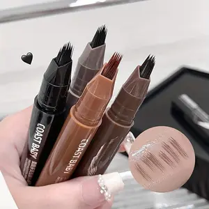 The eyebrow pencil, Volumizing eyebrow enhancer, multi-brush head design creates a clear and natural eyebrow shape, precise hairline filling, waterproof and anti-smudge, 3D fluffy technology helps novices create long-lasting wild brows