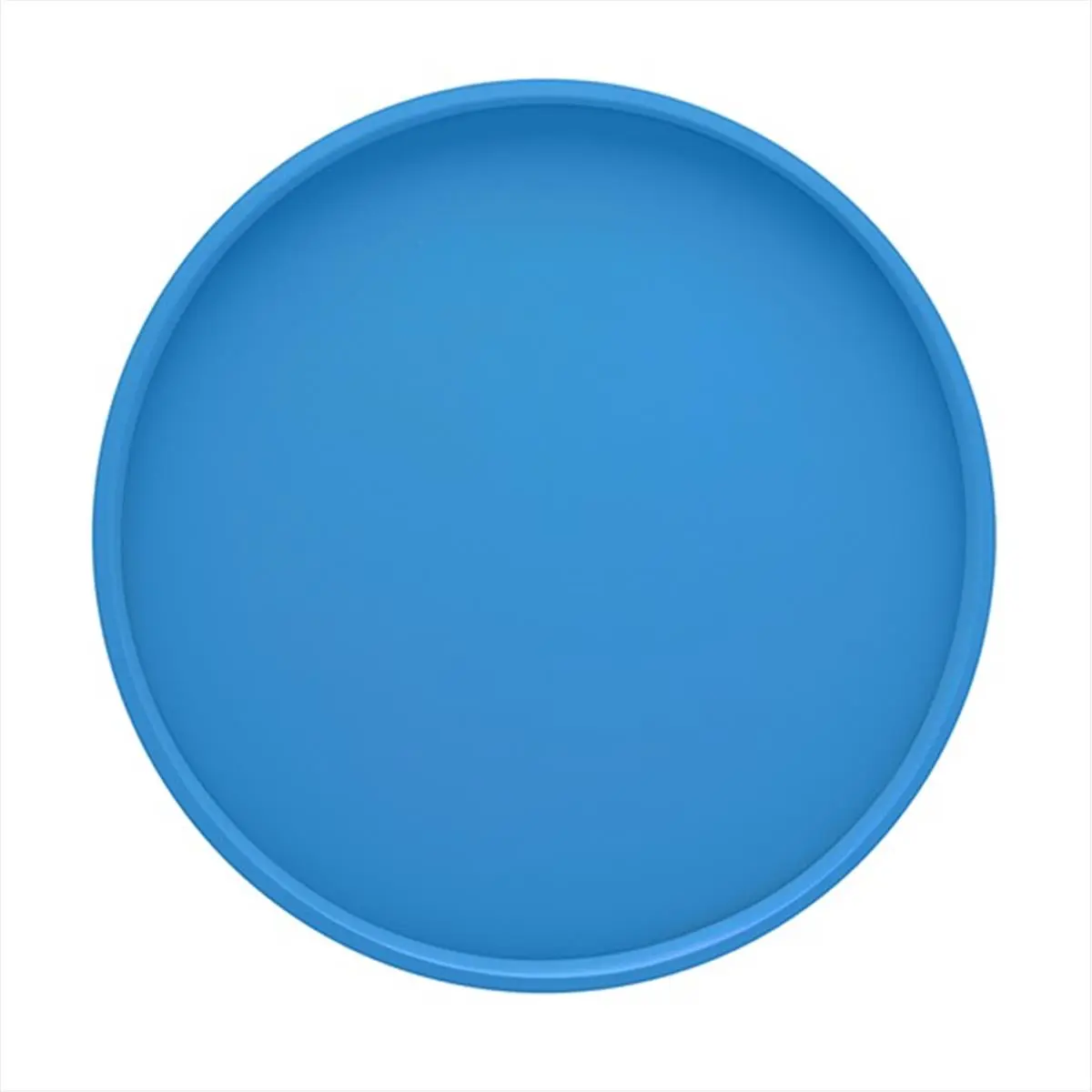 Kraftware 12230 B.C. Process Blue Circular Serving Tray, 14" Diameter, Fun Colors, Suitable for Indoor/Outdoor Use