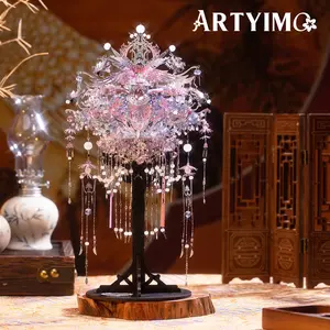 MU Phoenix Dance Rosy Crown 3D Metal Puzzle DIY Assembly Model Kit, Educational Brain Teaser, Office Desktop Decor Stress Relief, Birthday Christmas Halloween Gift for Her, Collectible Handmade Craft