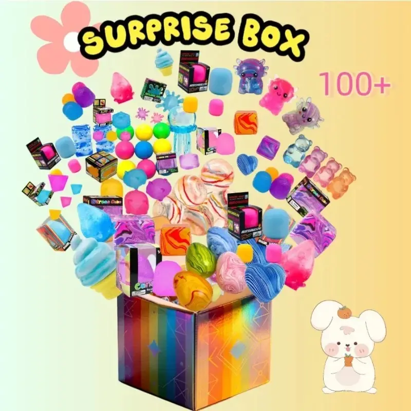 1pc Surprise Box Toys, Novelty Stress Relief Toys, Assorted Squishy Figures Blind Box.  And Axolotl Designs.