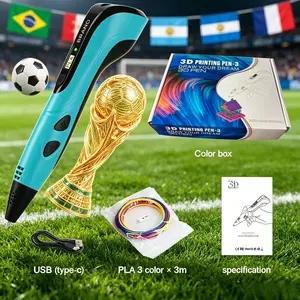 NEW 3D Printing Pen 3d Pen Set for Kids Chidren Child's Birthday Christmas Creative DIY Gift LCD Display with PLA Filament