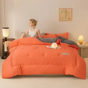 YHFYHF Thickened Milk Wool Quilt, Warm Solid Color Winter Blanket, Suitable for Single and Double Beds, Soft High-End Bedding, All Season Bedding