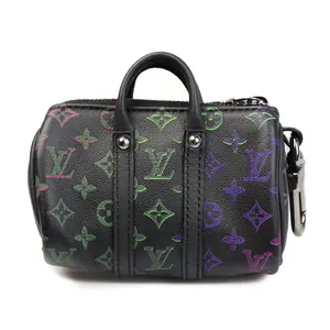 Pre-owned Louis Vuitton leather Bag Accessories Mini Keepall Charm Black Monogram L25051001