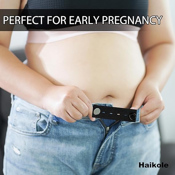 5 Pack Premium Elastic Waist Extenders - Adjustable Button Extender for Maternity & Casual Pants
