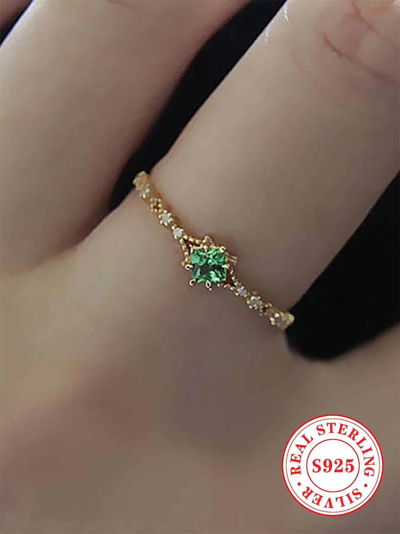 925 Sterling Silver Fashion Elegant Ring for Women, Solitaire Ring, New Fashion Hand Jewelry for Party, Daily Clothing Decor, Trendy All-match & Exquisite Jewelry for Birthday Gift, Trendy Fine Jewelry, Elegant Fashion Rings, Real Rings