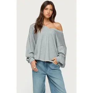 Edikted Women's Winfred Oversized V Neck Sweatshirt