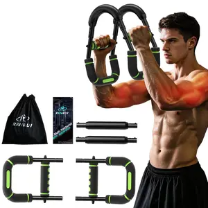 RENRUI Arm Trainer Adjustable Chest Workout Equipment for Men Portable Spring Resistance Home Fitness Chest & Shoulder Muscle Training Detachable Design
