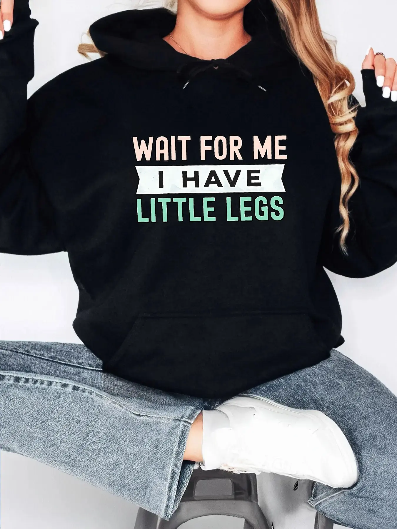 Funny Height Sarcasm Printed Hoodie Sweatshirts Casual Fitted Long Sleeve Outdoor Wear for Men & Women Soft Fabrics Pop Prints Flattering Cuts Womenswear