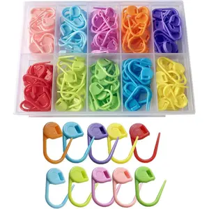150 Pieces Knitting Crochet Locking Stitch Markers Stitch Needle Clip Counter 10 Colors (Color Ship Randomly)