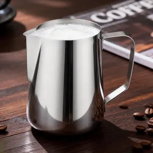 Stainless Steel Coffee Frothing Pitcher, Milk Frother, Espresso Steamer for Baristas, Ideal for Lattes & Cappuccinos, Durable Milk Jug Design