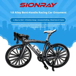 1pc New Alloy Mountain Bike Model, Realistic Downhill Road Bicycle Toy, Party Gift, Birthday Present, Easter Small Gift