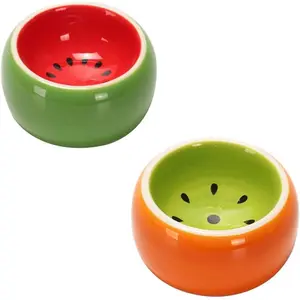2PCS Hamster Bowl,Ceramic Food Water Feeding Dish for Guinea Pigs Gerbil Mouse Rat Chinchilla Hedgehog Sugar Glider