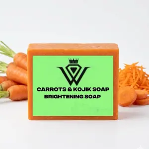WAYOTE CARROT FACE & BODY SOAP 4oz -for Gentle Cleansing and Hydration Skin Repair Cleanser Daily