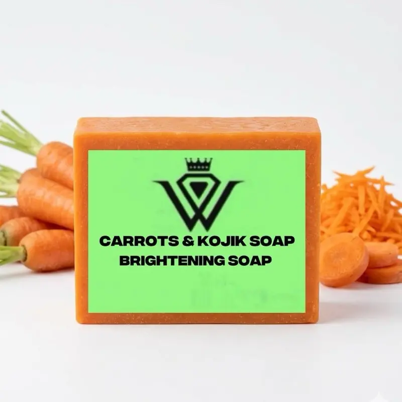 1 pieces CARROT FACE & BODY SOAP 4oz -for Gentle Cleansing and Hydration Skin Repair Cleanser Daily
