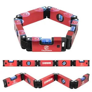 Folding Level 5 Sections Foldable 28inch/35inch Magnetic Aluminum Alloy Portable Multi-Angle Measurement Tool for Carpentry Woodworking Durable High Quality