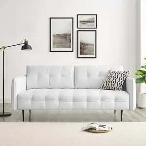 Modway Cameron Tufted Fabric Sofa in White