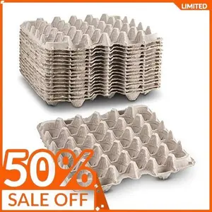MT Products Egg Crates, Egg Flat Cartons Bulk Holds 30 Eggs - Pulp Fiber Egg Crate for Chicken Farm - Great Home for Roach Colony - Made in the USA - 15 Flats