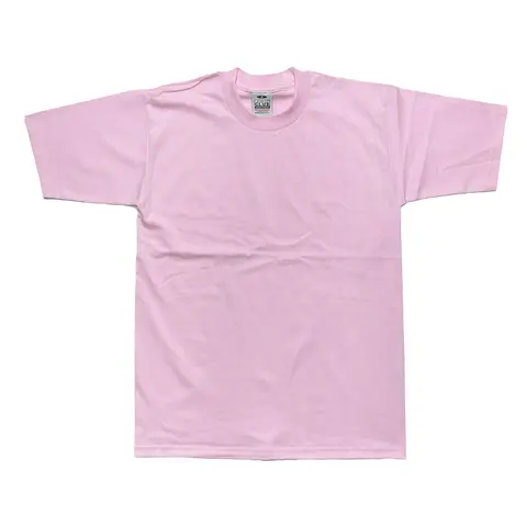 Pro Club Men's Heavyweight Cotton Short Sleeve Crew Neck T-Shirt (Pink/Sky Blue/Purple)