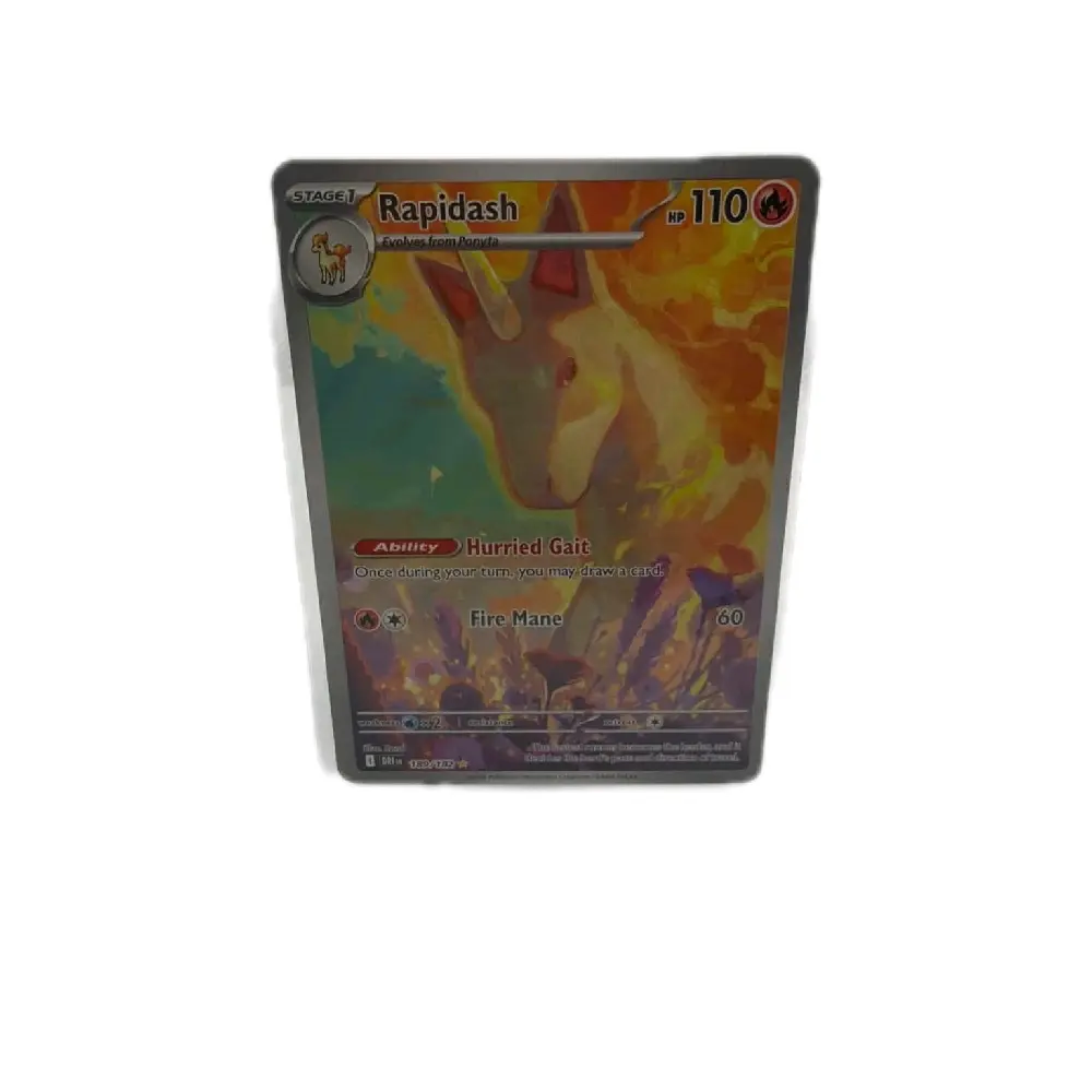Rapidash 189/182 Destined Rivals Card - Stage 1, 110 HP, Burnt Gait, Fire Mane, Collectible Trading Card - TikTok Shop Rapidash 189/182 Destined Rivals Card - Stage 1, 110 HP, Burnt Gait, Fire Mane, Collectible Trading Card - TikTok Shop